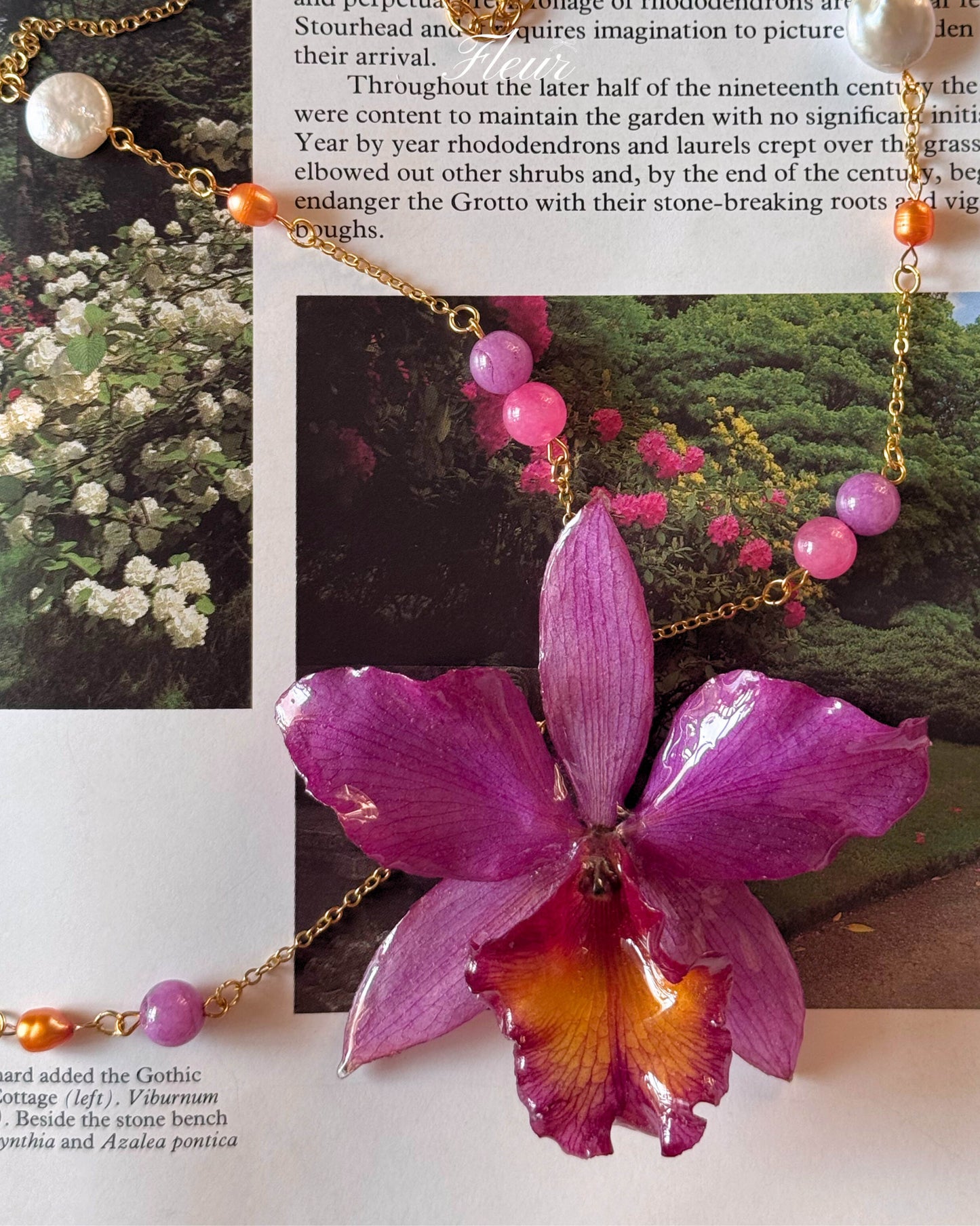 Sunset Orchid Muse Necklace