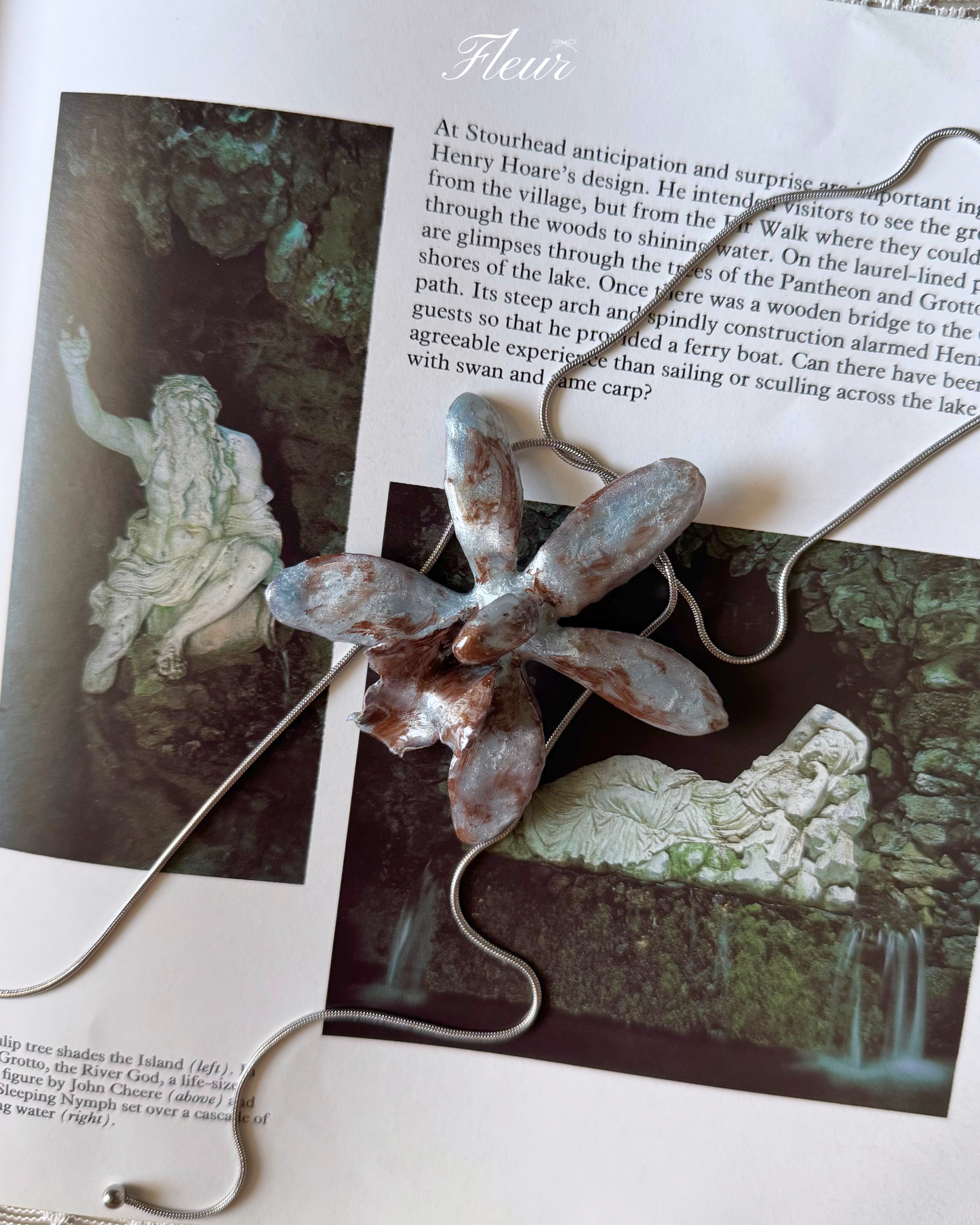 Orchid Necklace Stone Bloom Orchid necklace