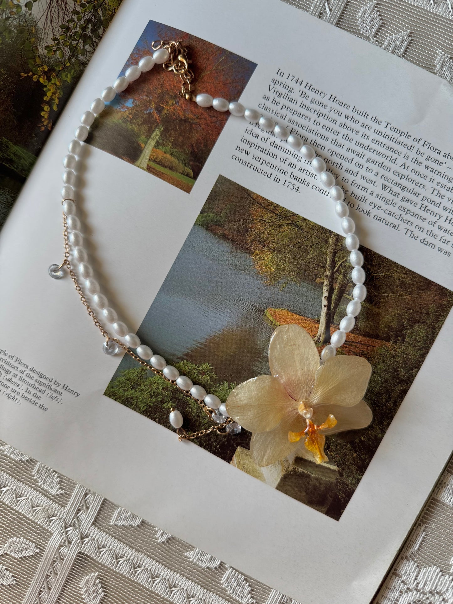 Whispering Orchid necklace