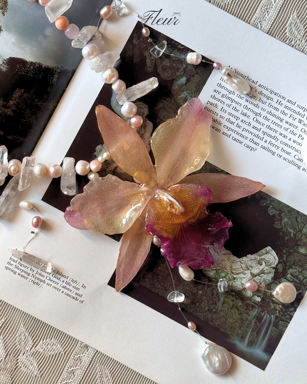 Rose Quartz Orchid Veil