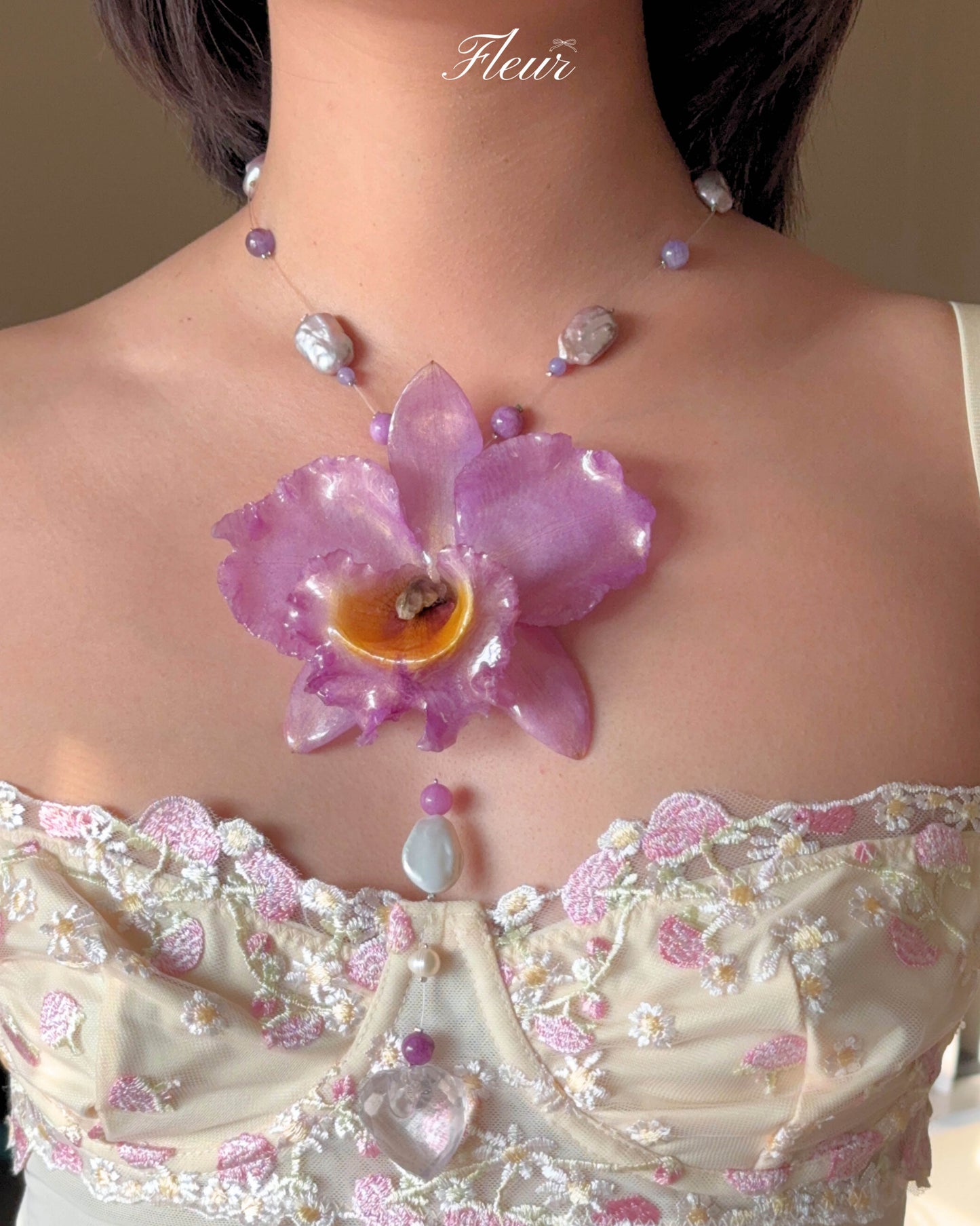 Blush Orchid Radiance Necklace