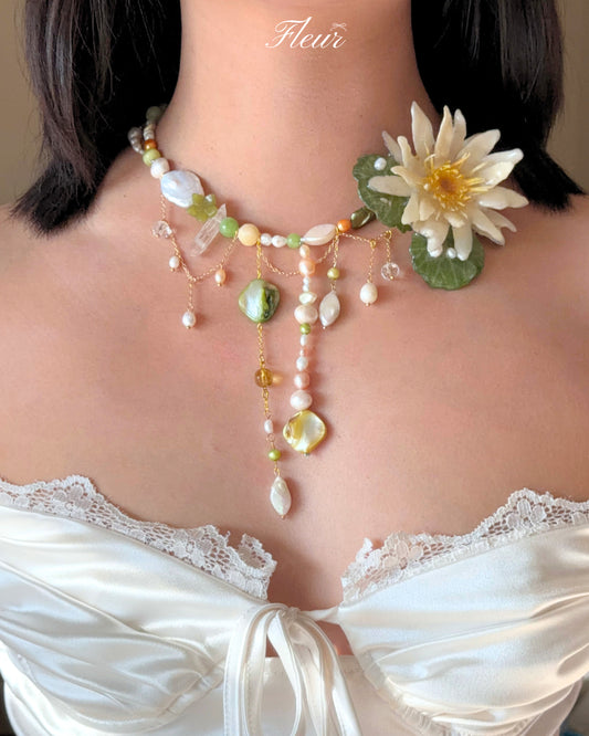 White Lotus Princess Necklace