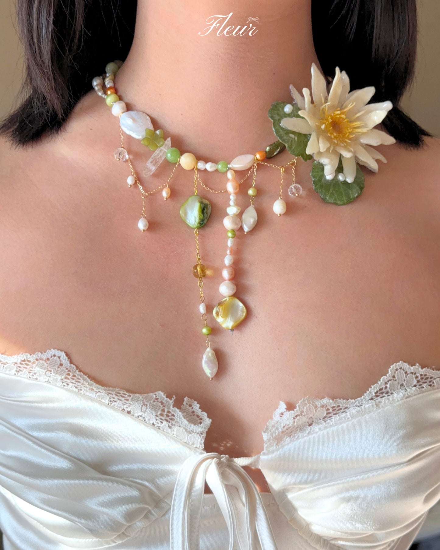 White Lotus Princess Necklace
