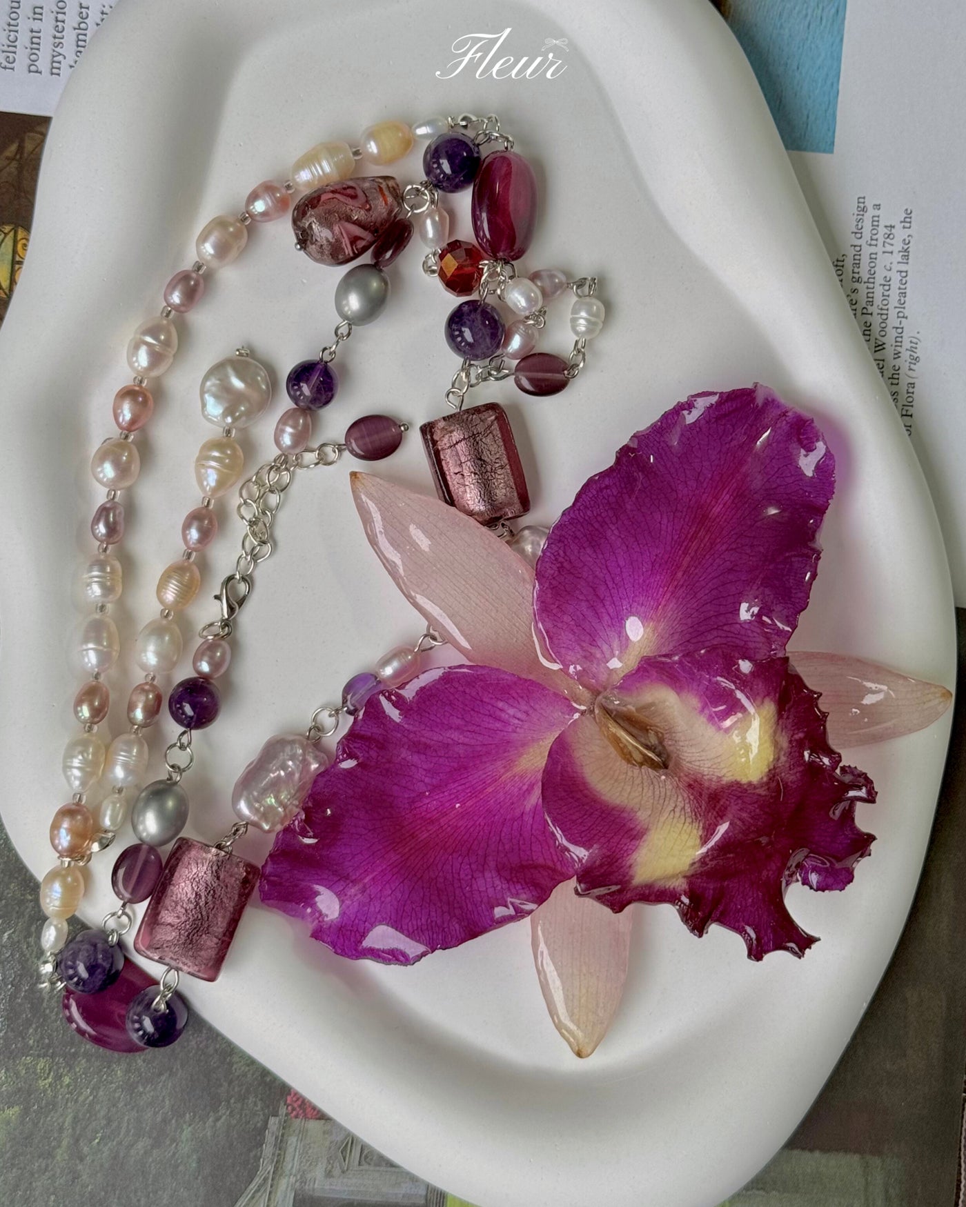 Enchanted Orchid Crown Necklace