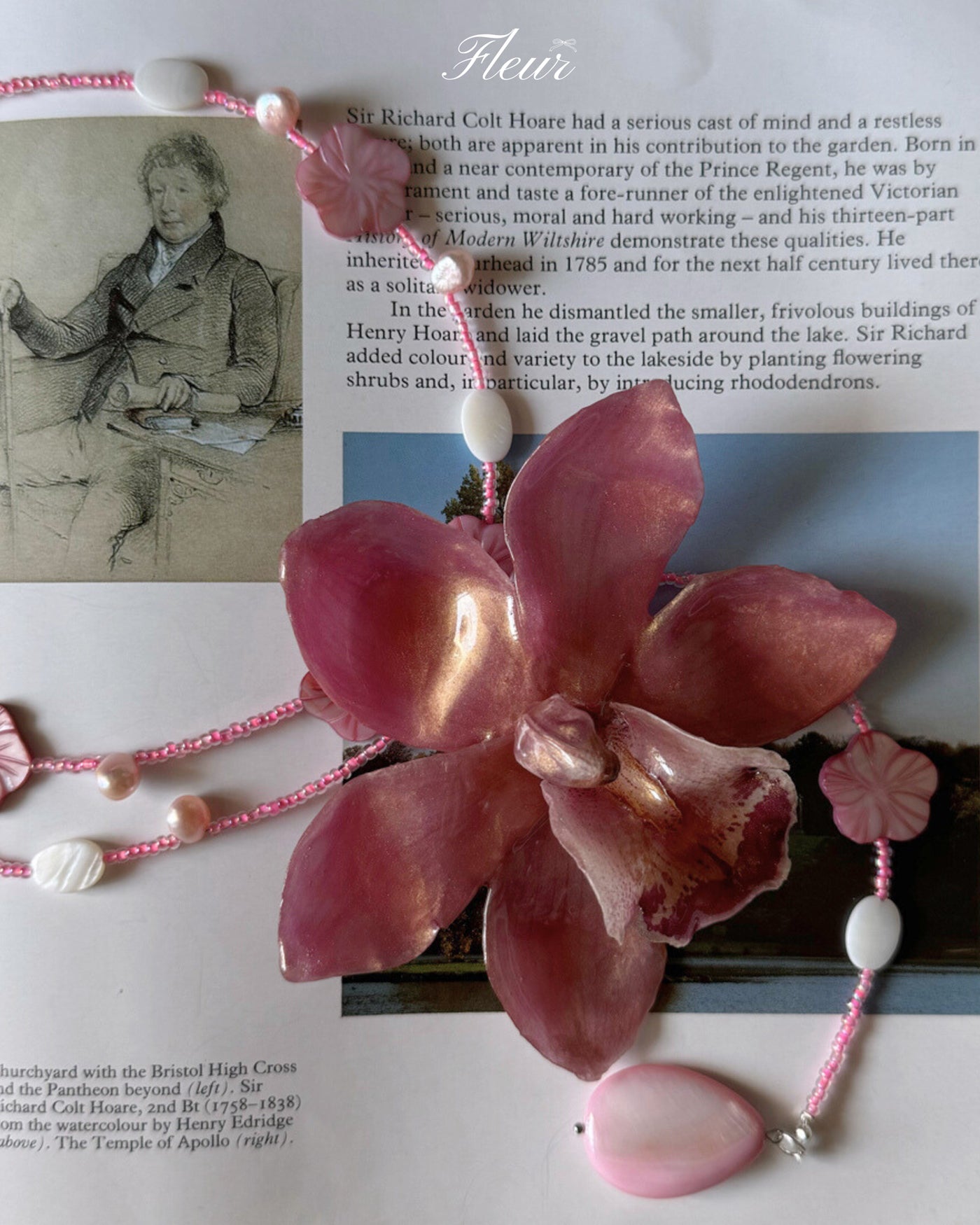 Fairy Dust Petals Orchid necklace