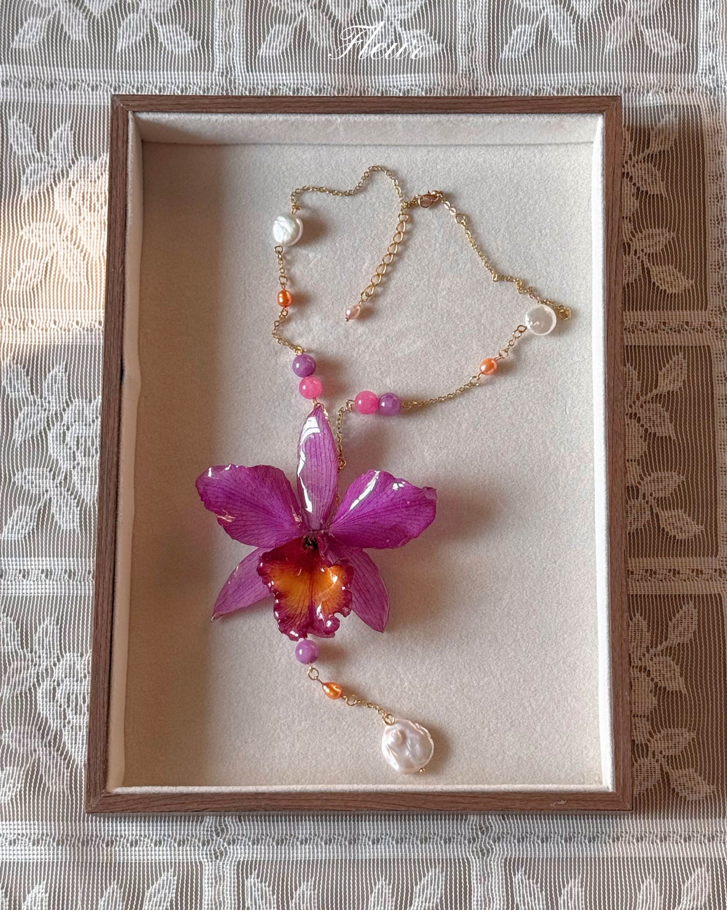 Sunset Orchid Muse Necklace