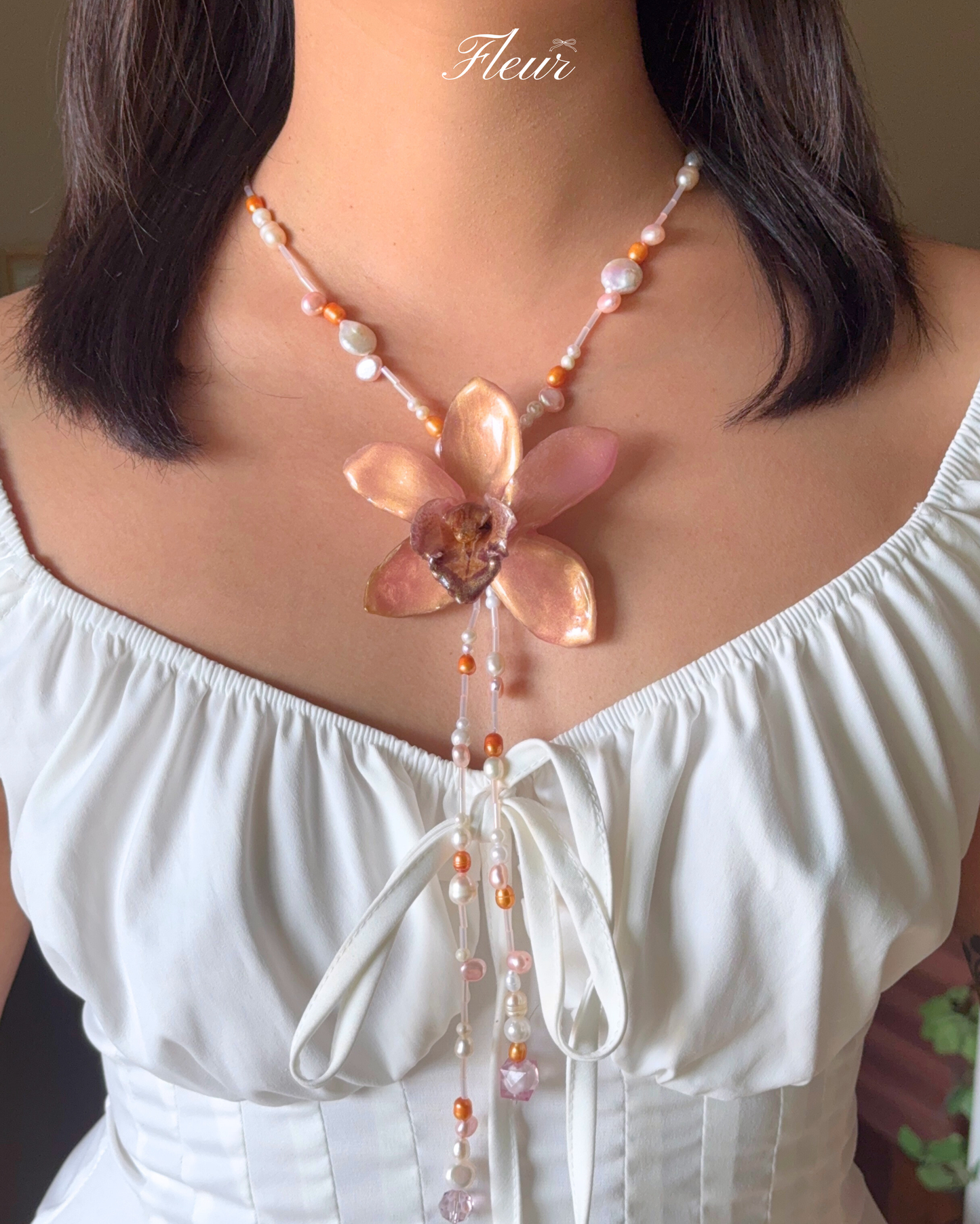 Peach Lumière Orchid Drop