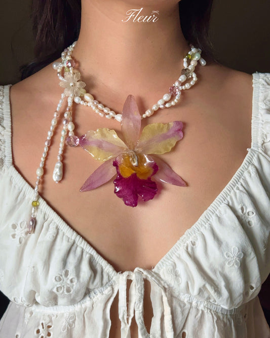 Enchanted Cattleya Necklace