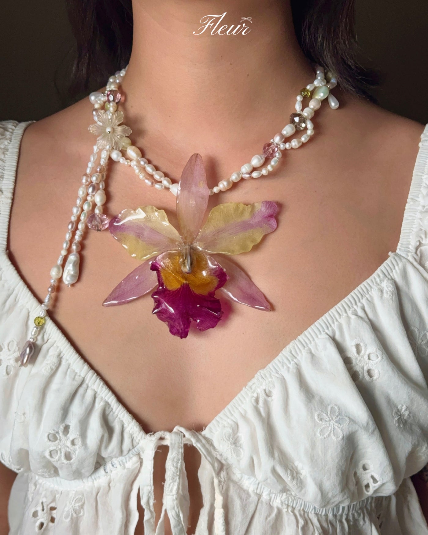 Enchanted Cattleya Necklace