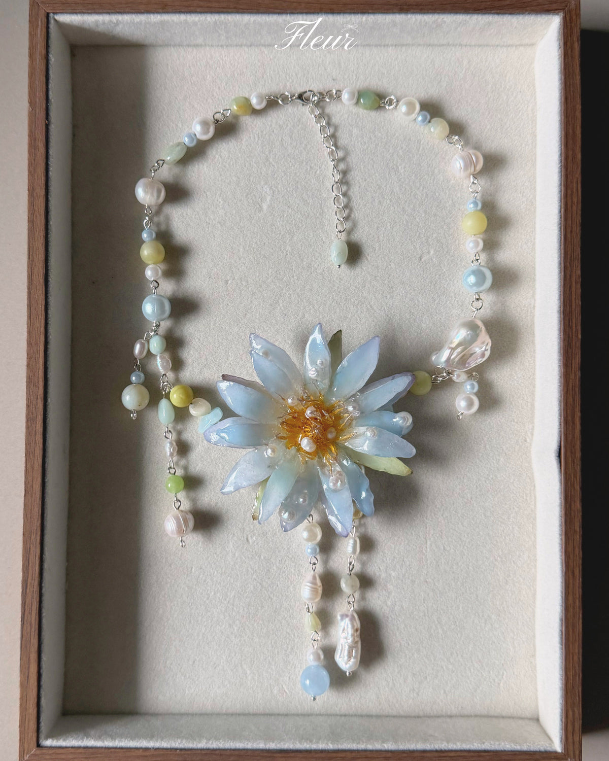 LIORA — Blue Lotus Necklace