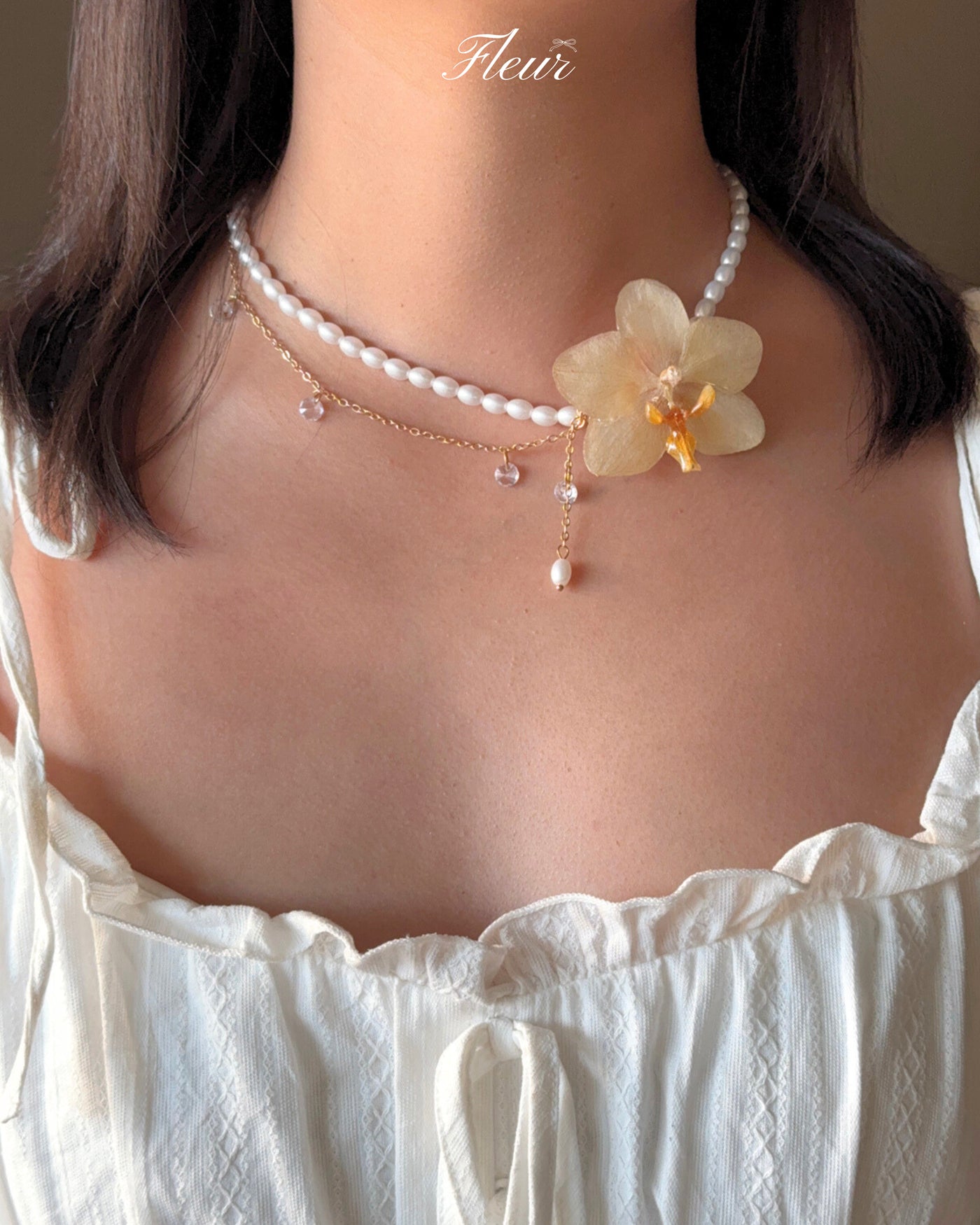 Whispering Orchid necklace