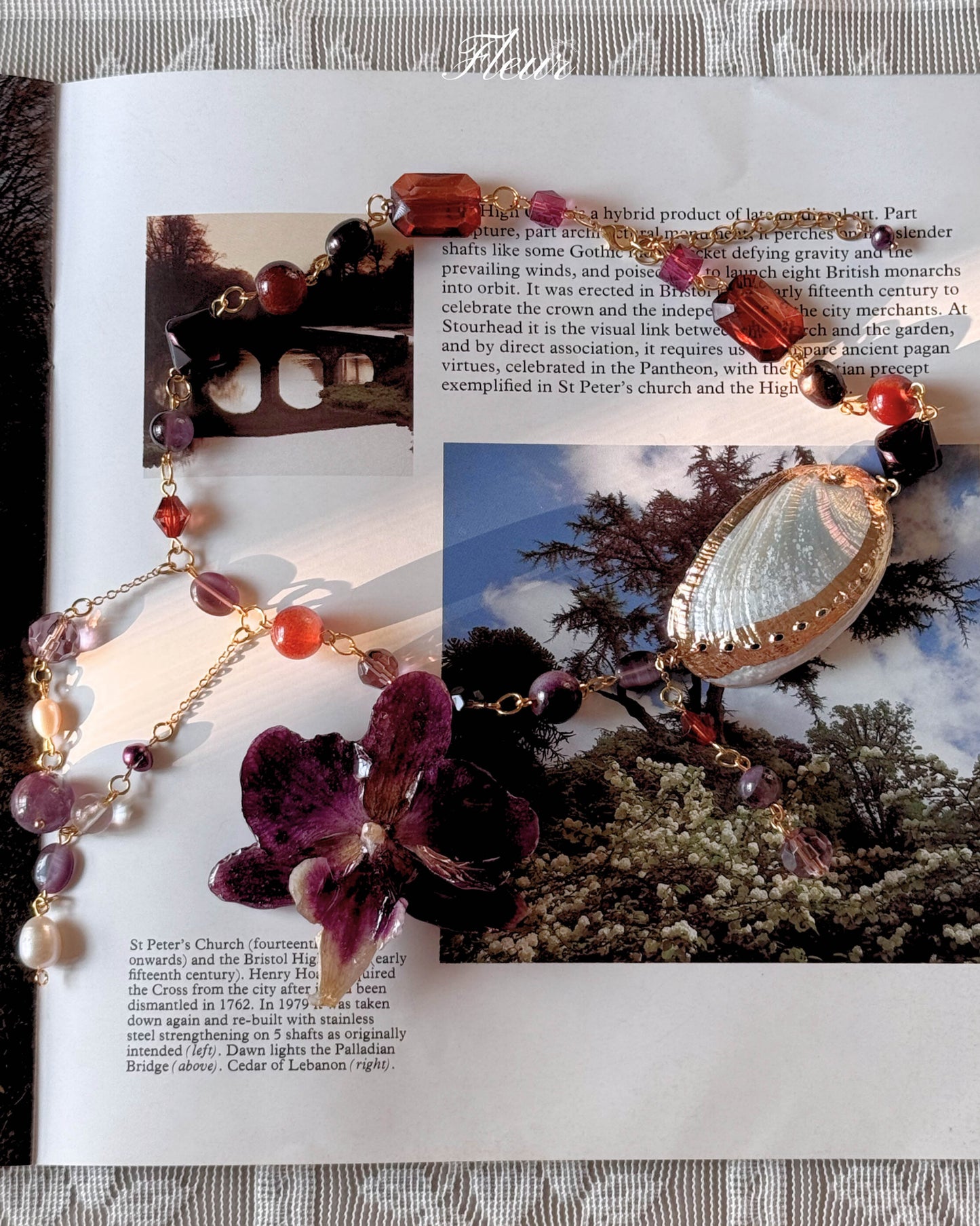 Velvet Amethyst Orchid Necklace