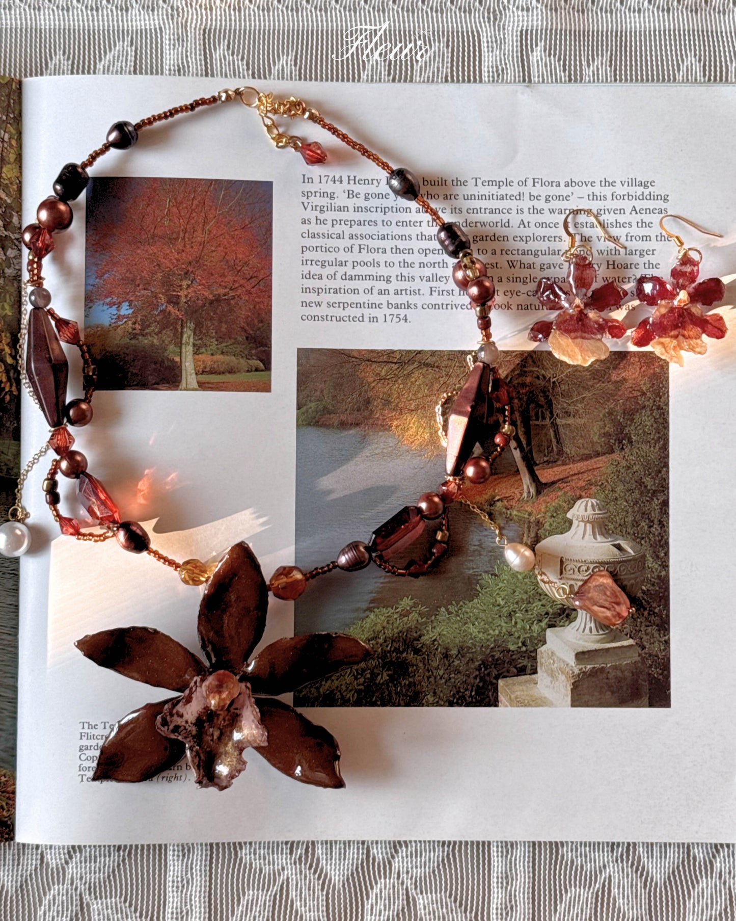 Amber Orchid Nocturne Necklace