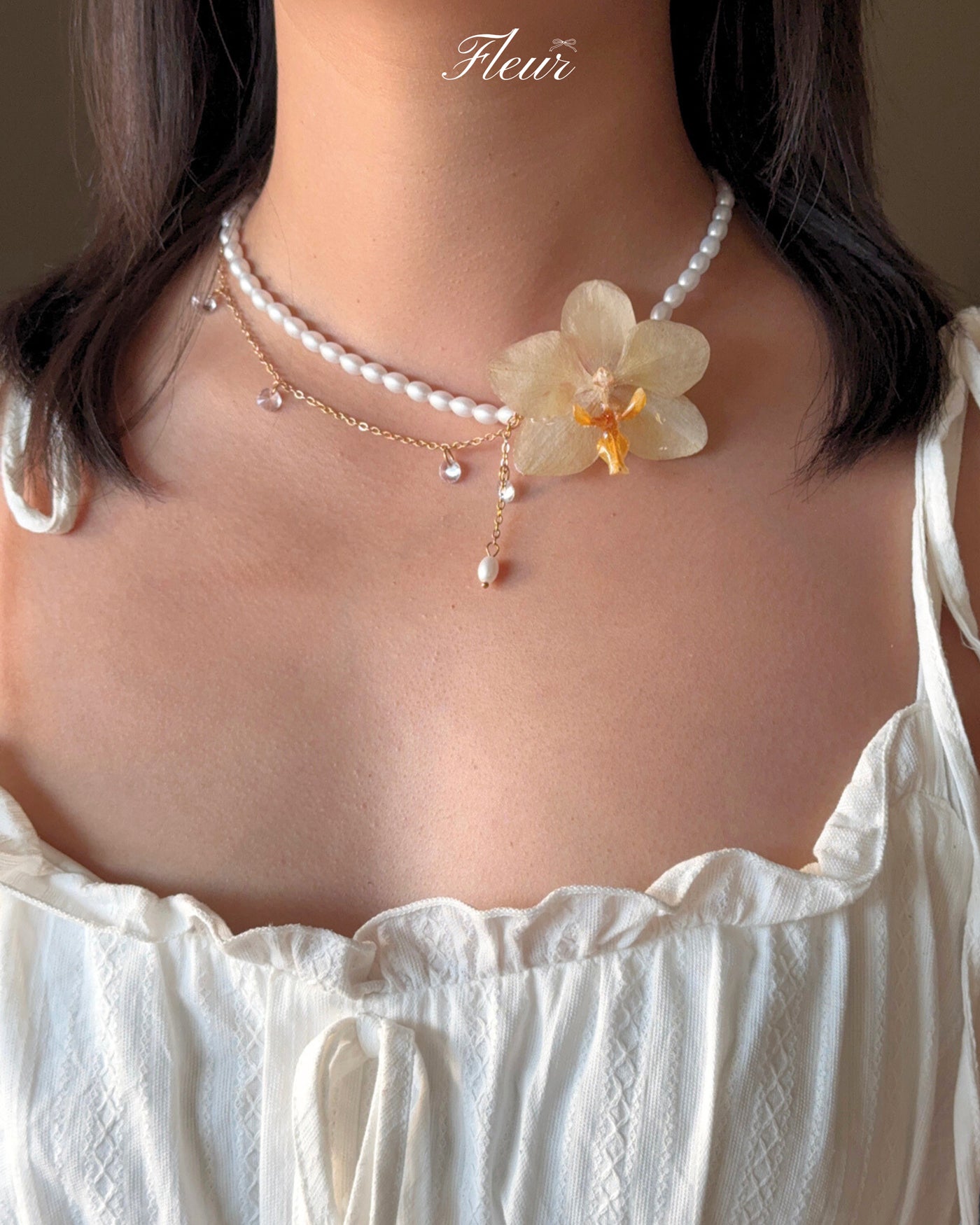 Whispering Orchid necklace