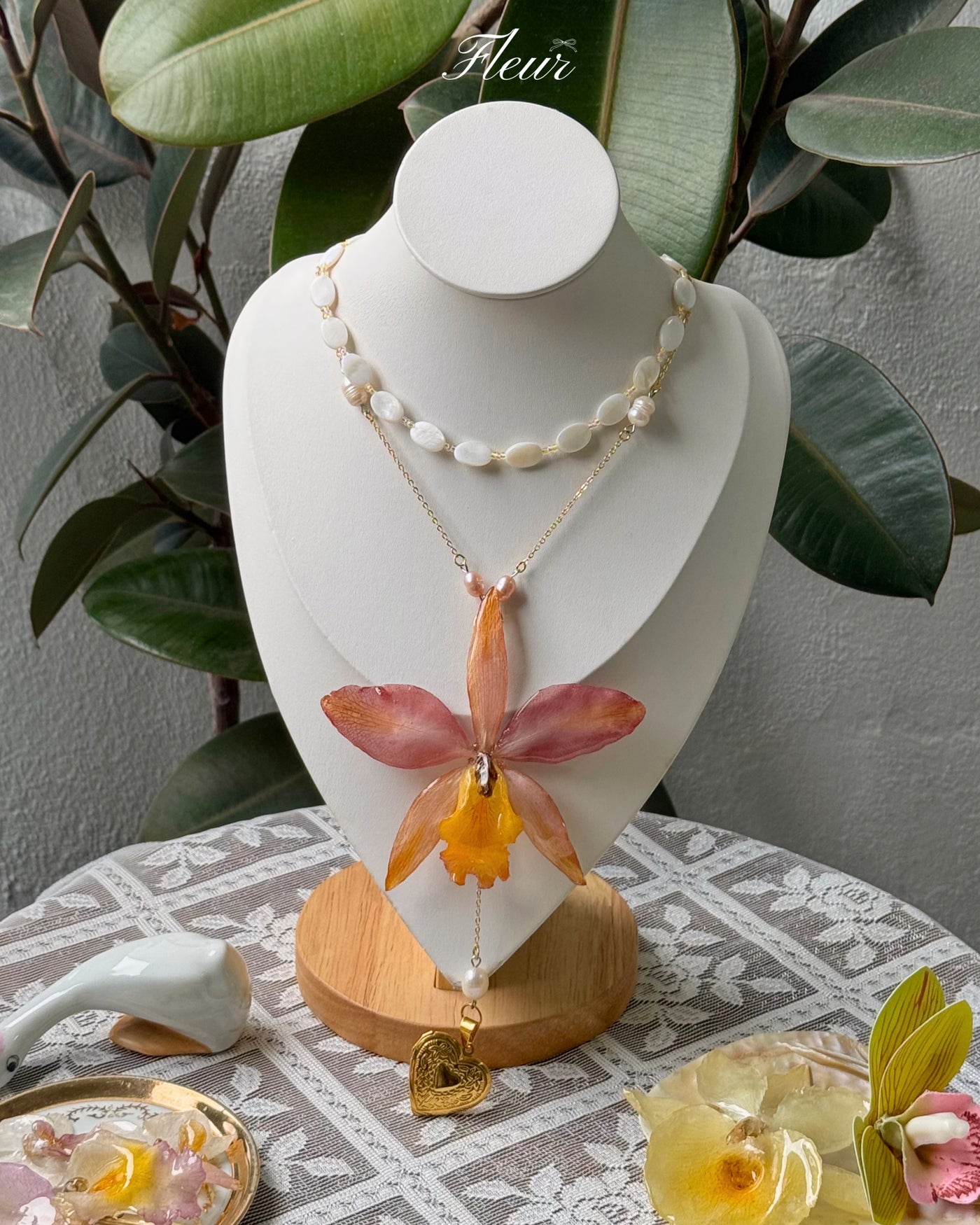 Peach Reverie Locket Necklace