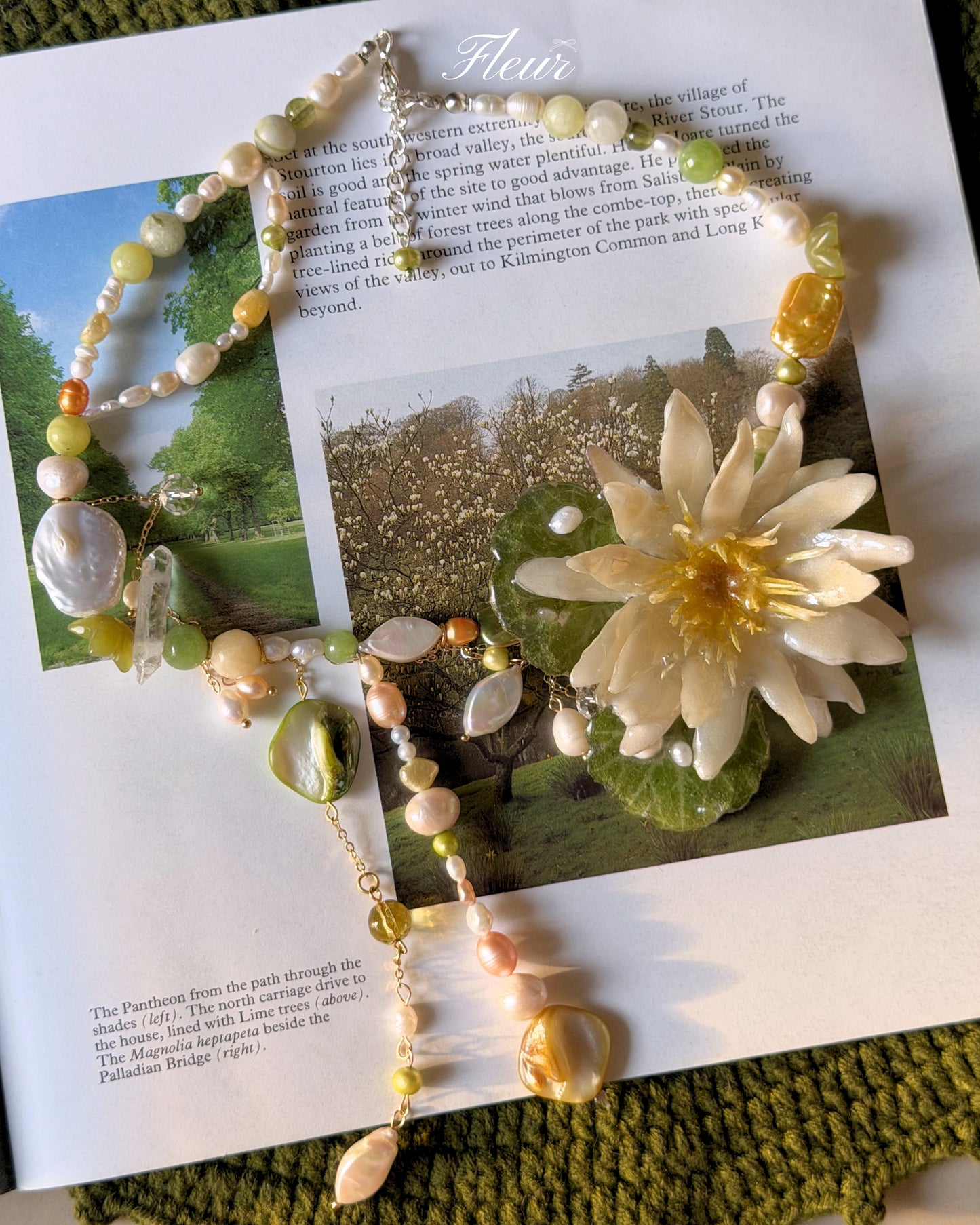 White Lotus Princess Necklace