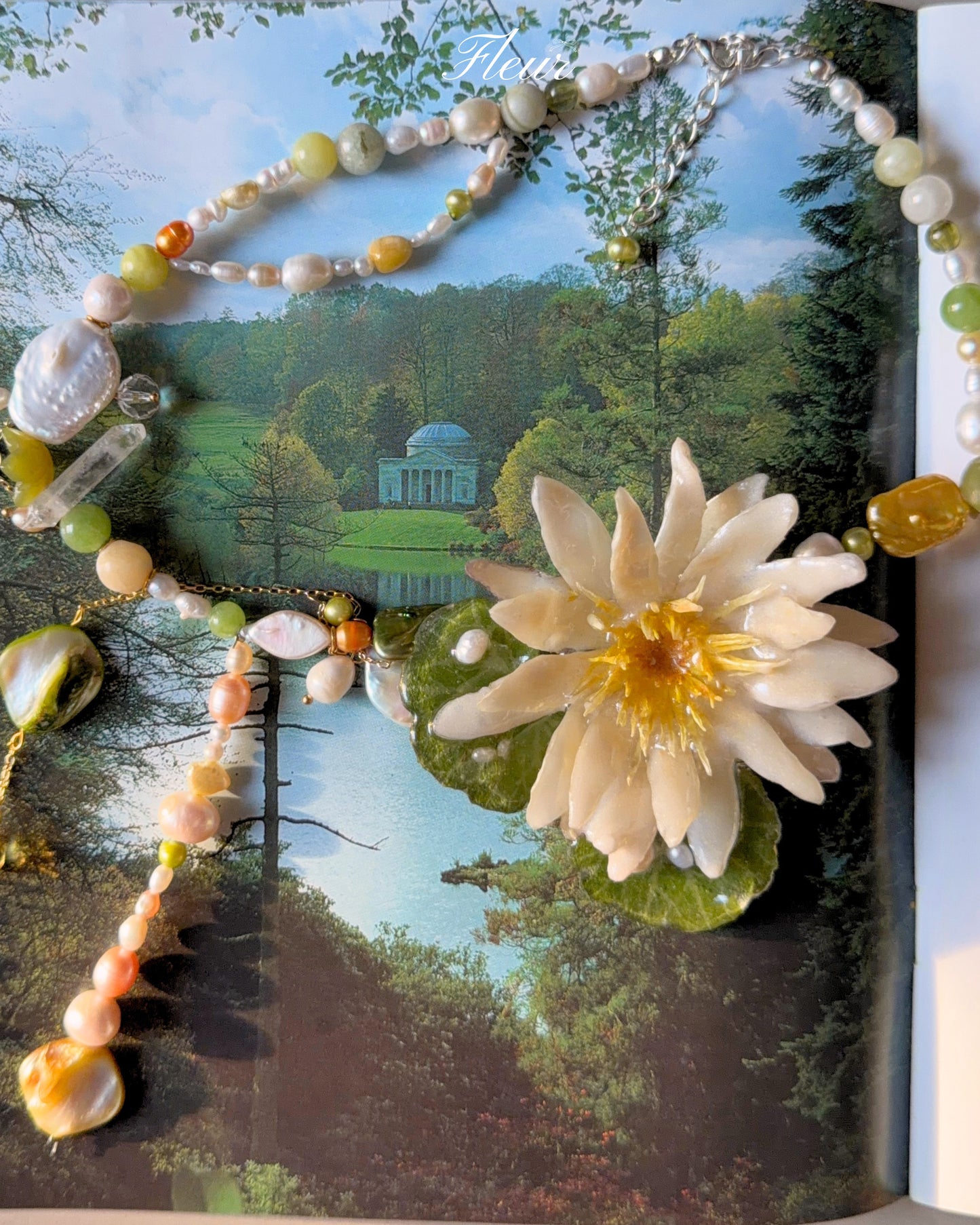 White Lotus Princess Necklace