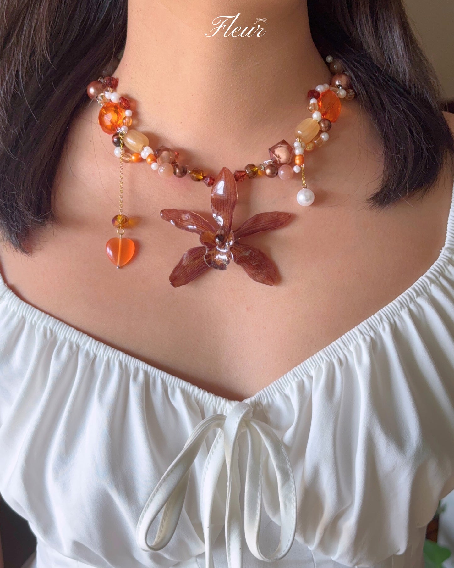 Golden Earth Orchid | Handmade Floral Jewelry