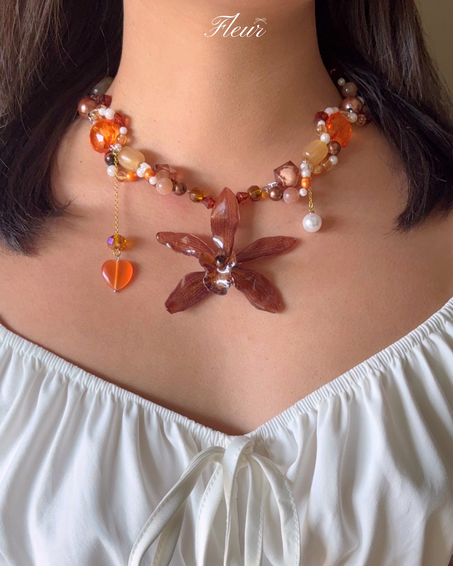 Golden Earth Orchid | Handmade Floral Jewelry