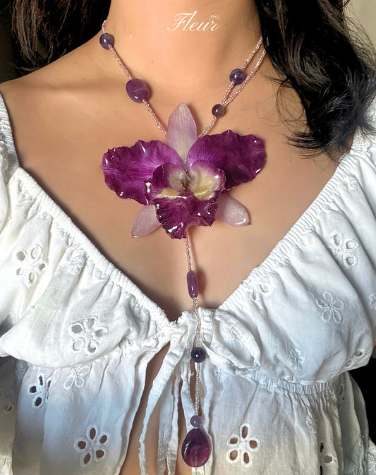 Enchanted Orchid Amethyst Necklace