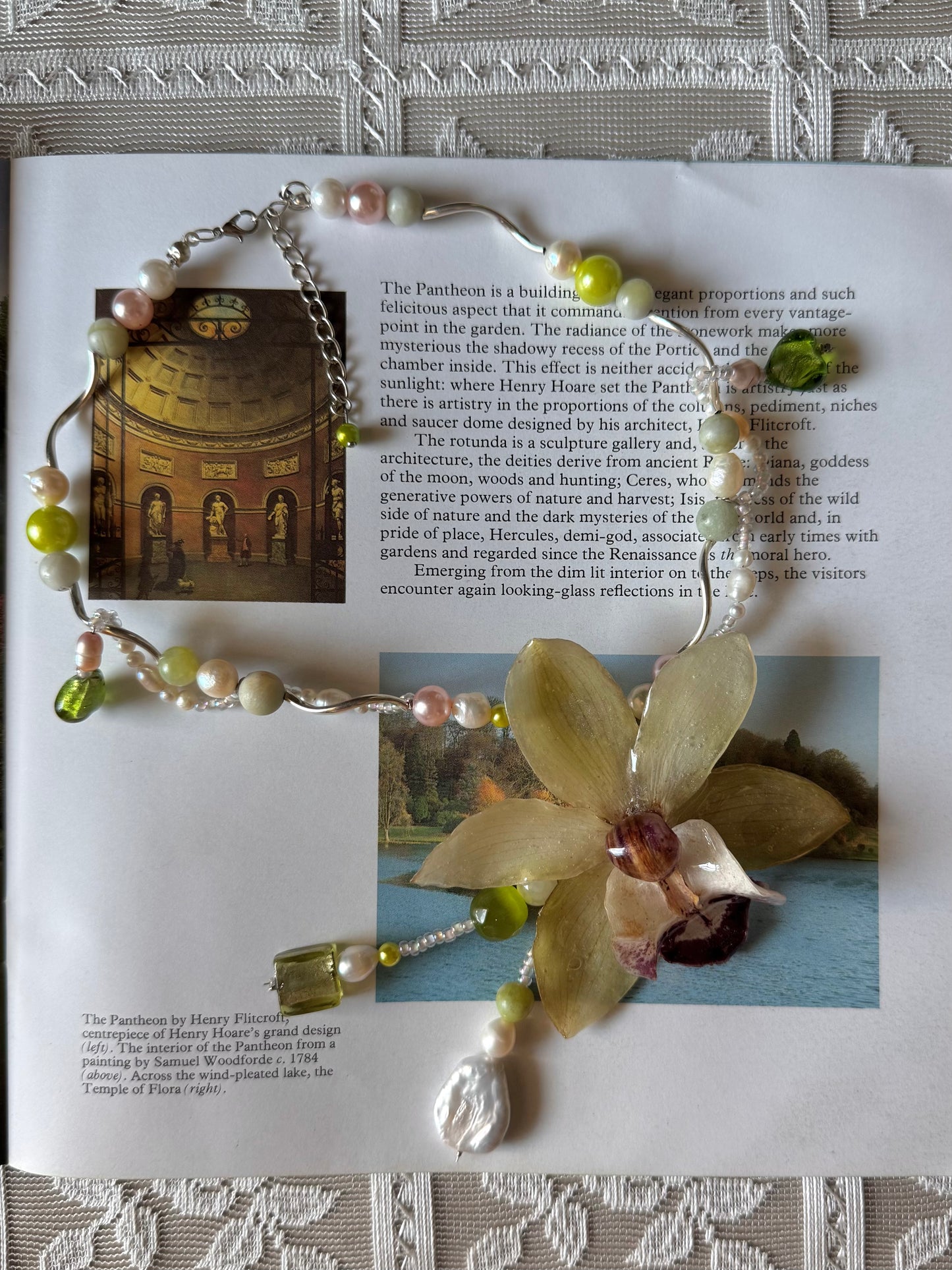 Green Dew Fairy Orchid necklace