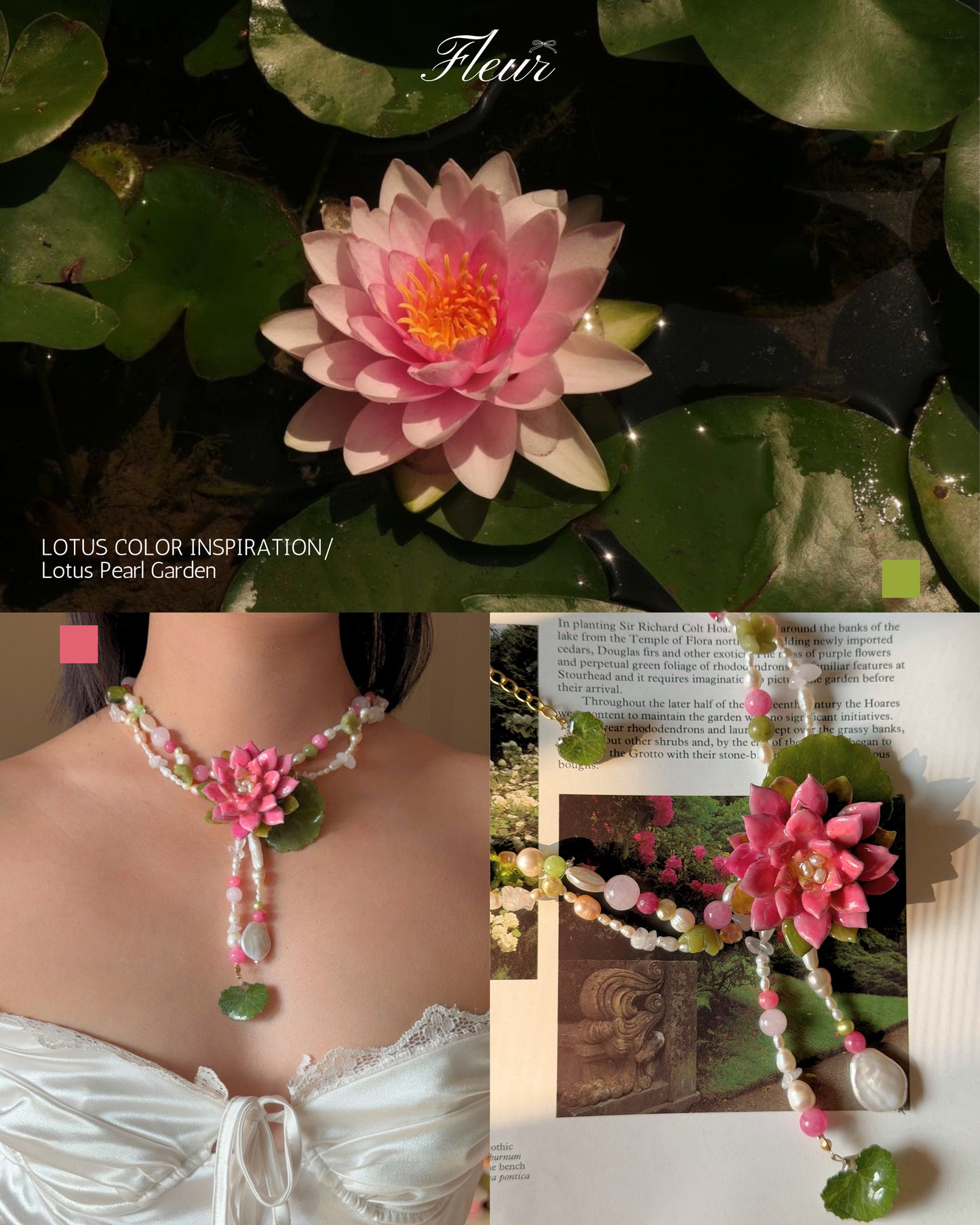 Lotus Pearl Garden Necklace