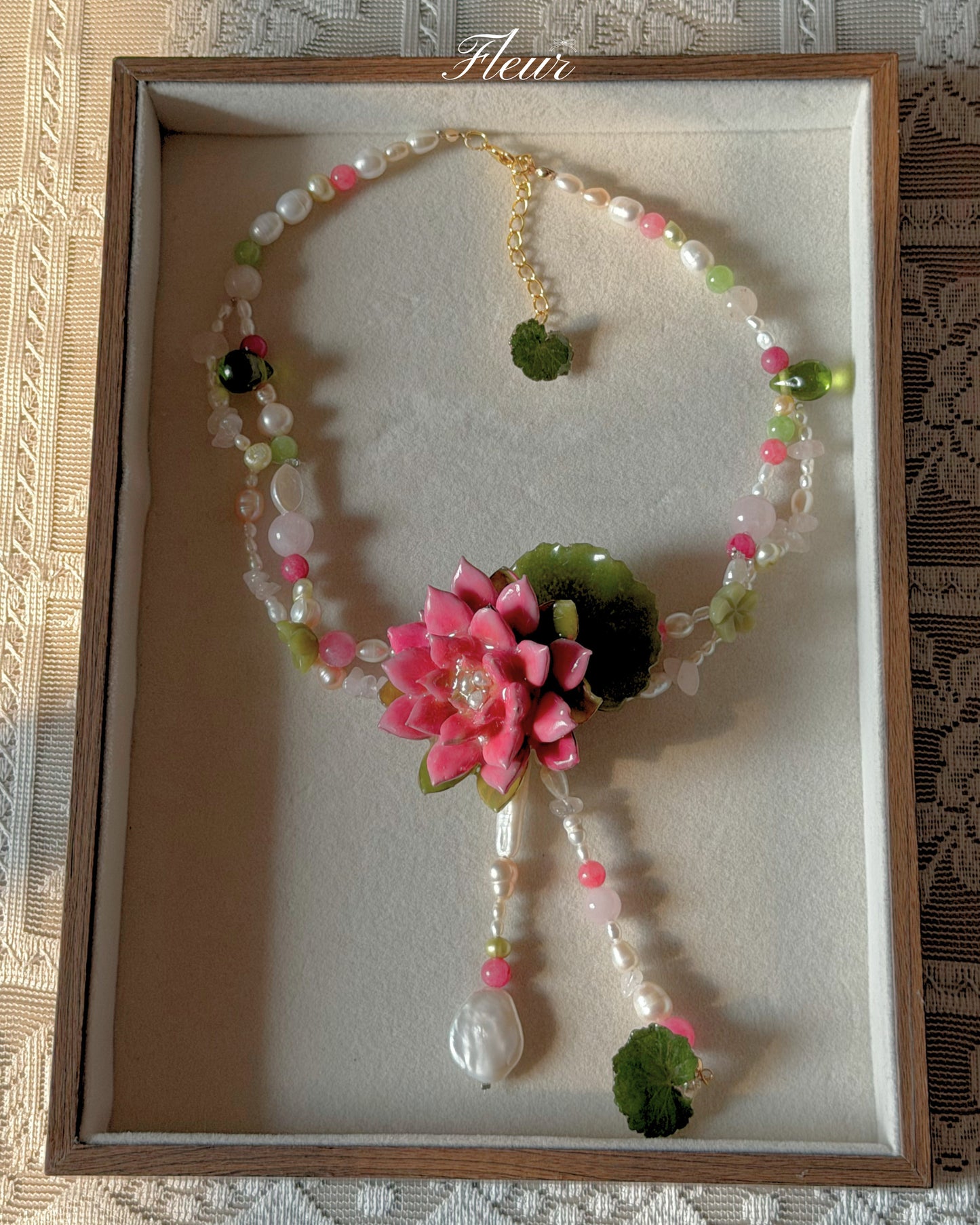 Lotus Pearl Garden Necklace