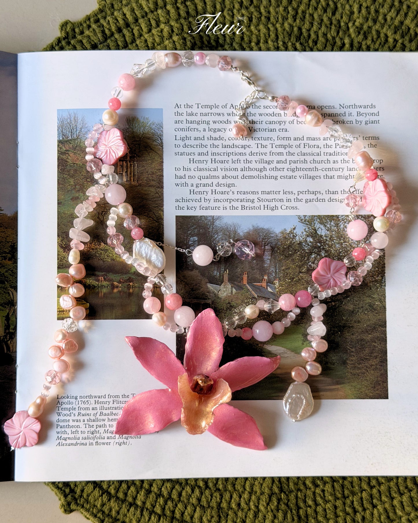 Pink Orchid Princess Necklace
